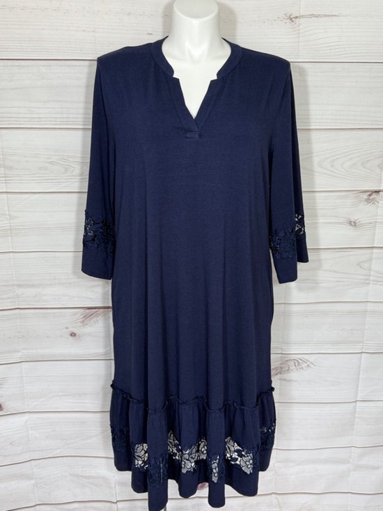 Chico's Dresses & Skirts - NWT Chico's Midnight Blue Floral Cutout Dress Size Chico’s 4/20/22